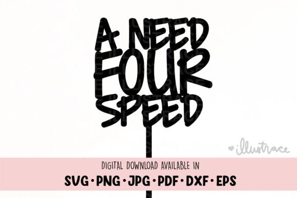 Review: A Need Four Speed Cake Topper SVG for Embroidery