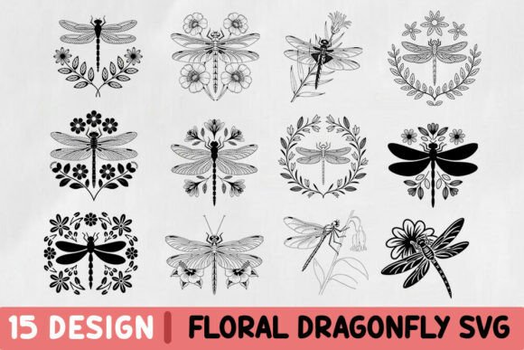 Review: Dragonfly Flowers SVG for Embroidery Projects
