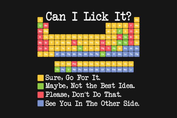Reviewing Can I Lick It Periodic Table PNG SVG