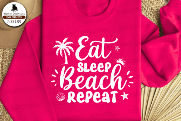 Reviewing the Eat Sleep Beach Repeat SVG for Real Embroidery Projects