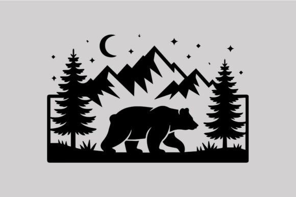 Wild Bear Mountain Silhouette SVG: A Designer's Review