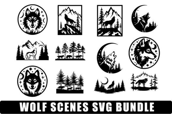Wolf Scenes SVG Bundle: A Designer’s Review